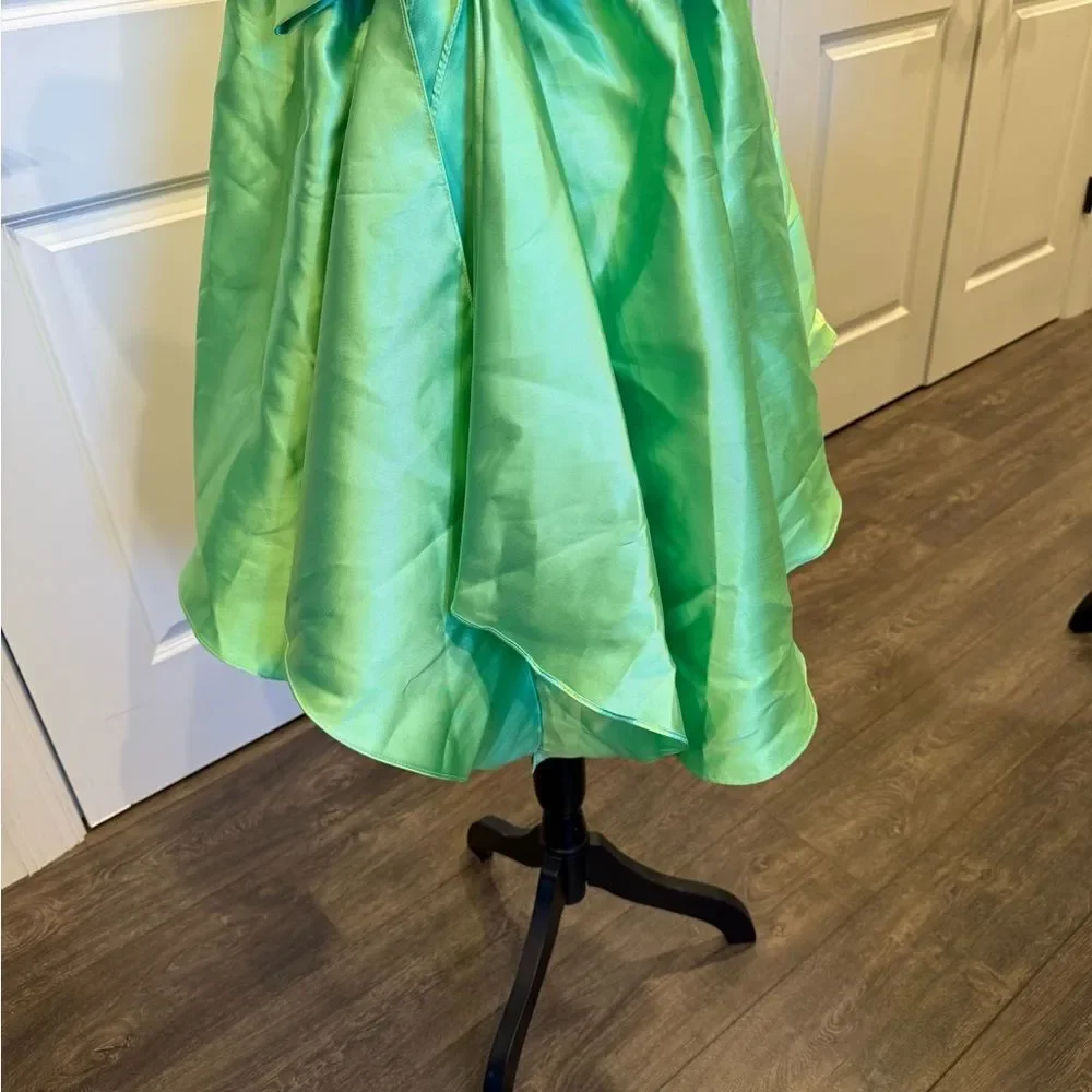 Bonnie Jean Mint Green Dress with Metallic Accent